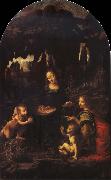 Leonardo  Da Vinci Virgin of the Rocks oil painting artist